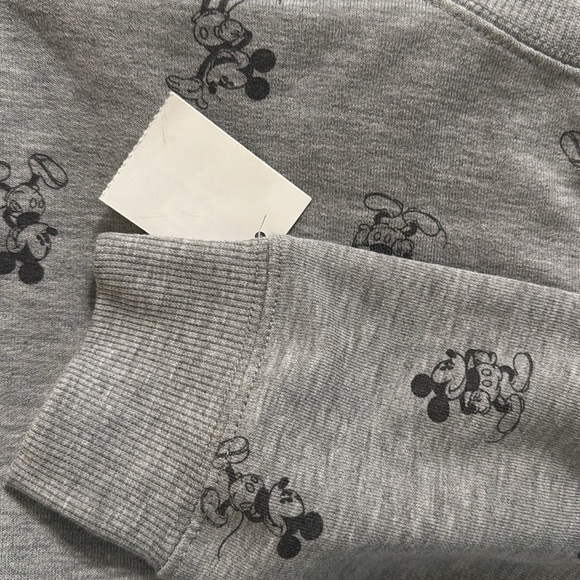 Disney Heather Gray Mickey Mouse Patterned Sweatshirt - Picture 4 of 4